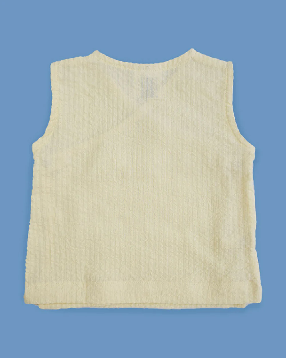 Keebee Yellow Jhabla Set-Solid-Cotton-For Infants - Image 3