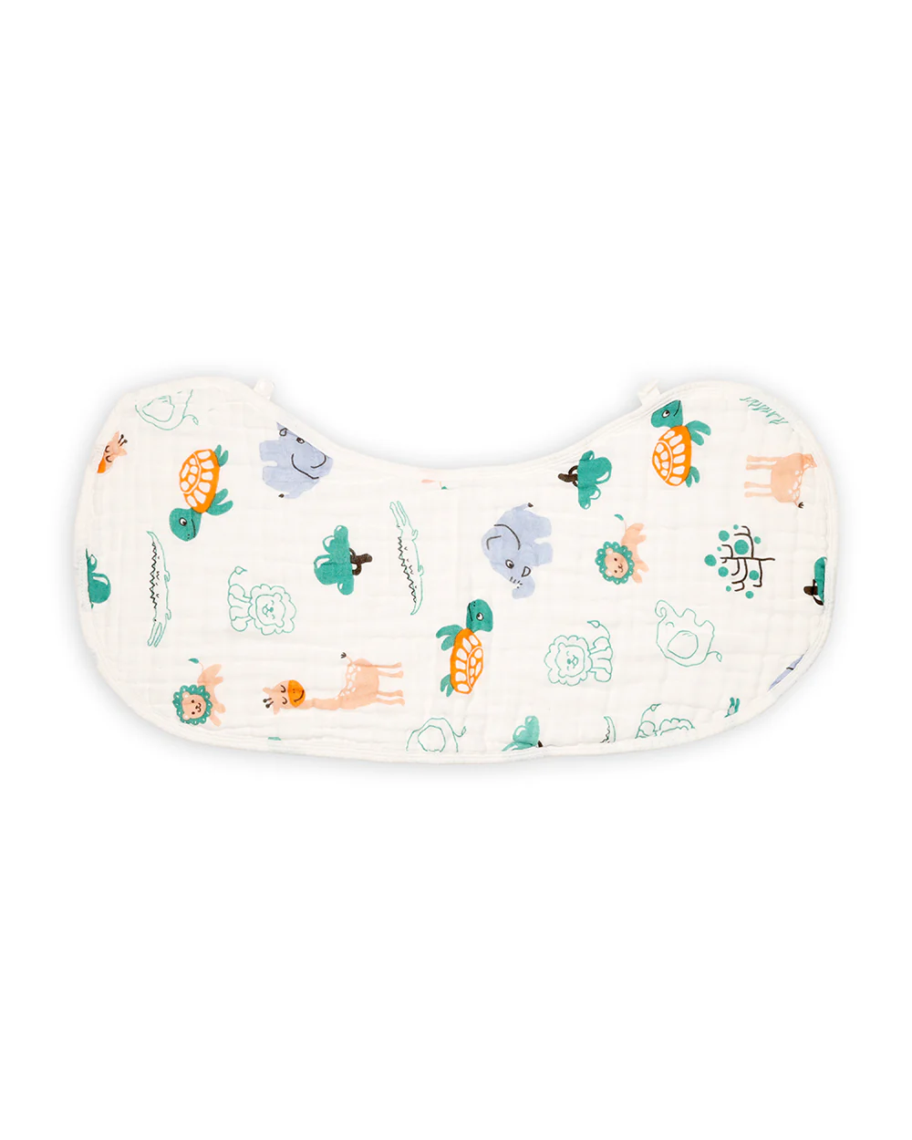 Kicks & Crawl 100% Muslin Burp Cloth-Super Absorbent-Little Animals-Pack of 2-For Infants - Image 2