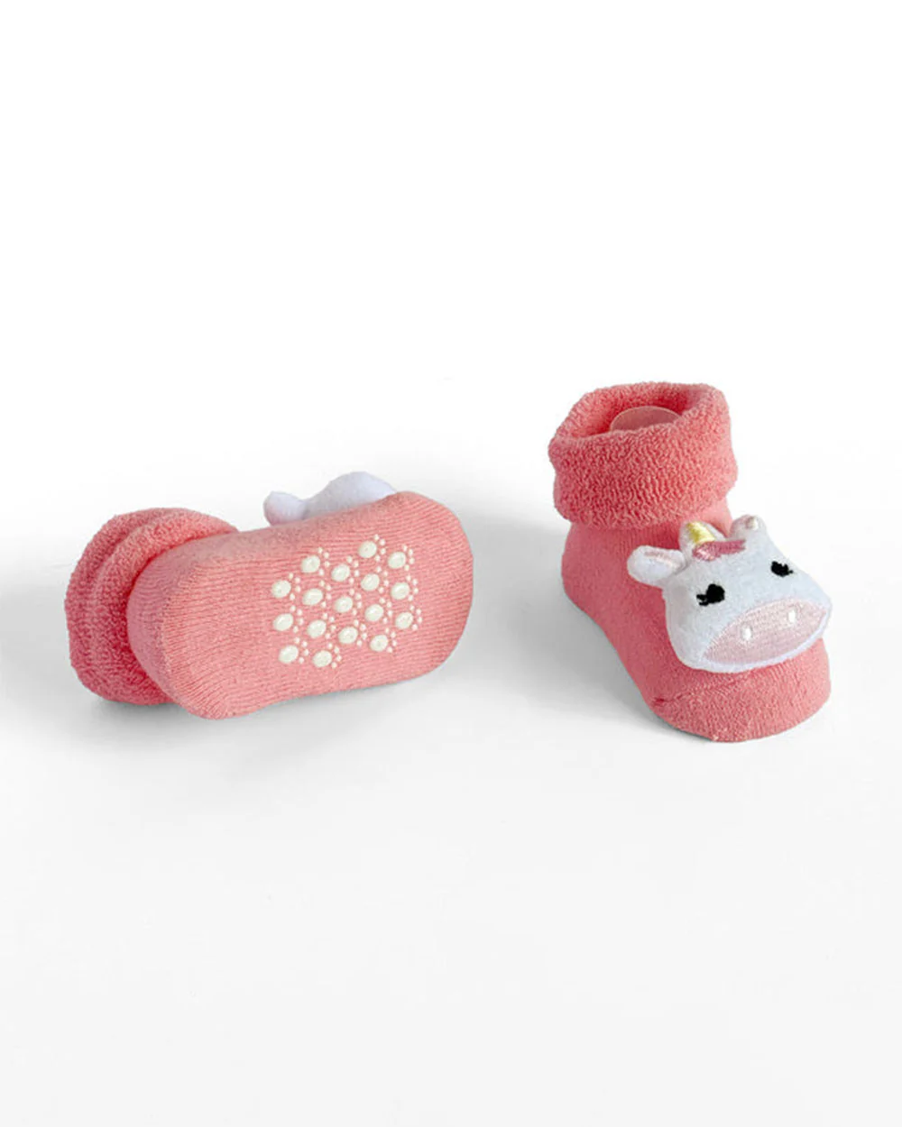 Kicks & Crawl Cream & Peach Socks-Unicorn Shine-Cotton & Polyester-Pack of 2-For Infants - Image 4