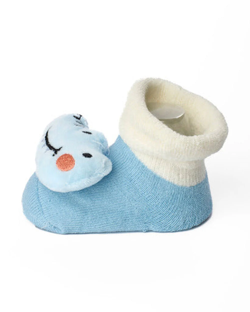 Kicks & Crawl Cyan Blue Socks-Hop & Moo-Cotton & Polyester-Pack of 2-For Infants - Image 3