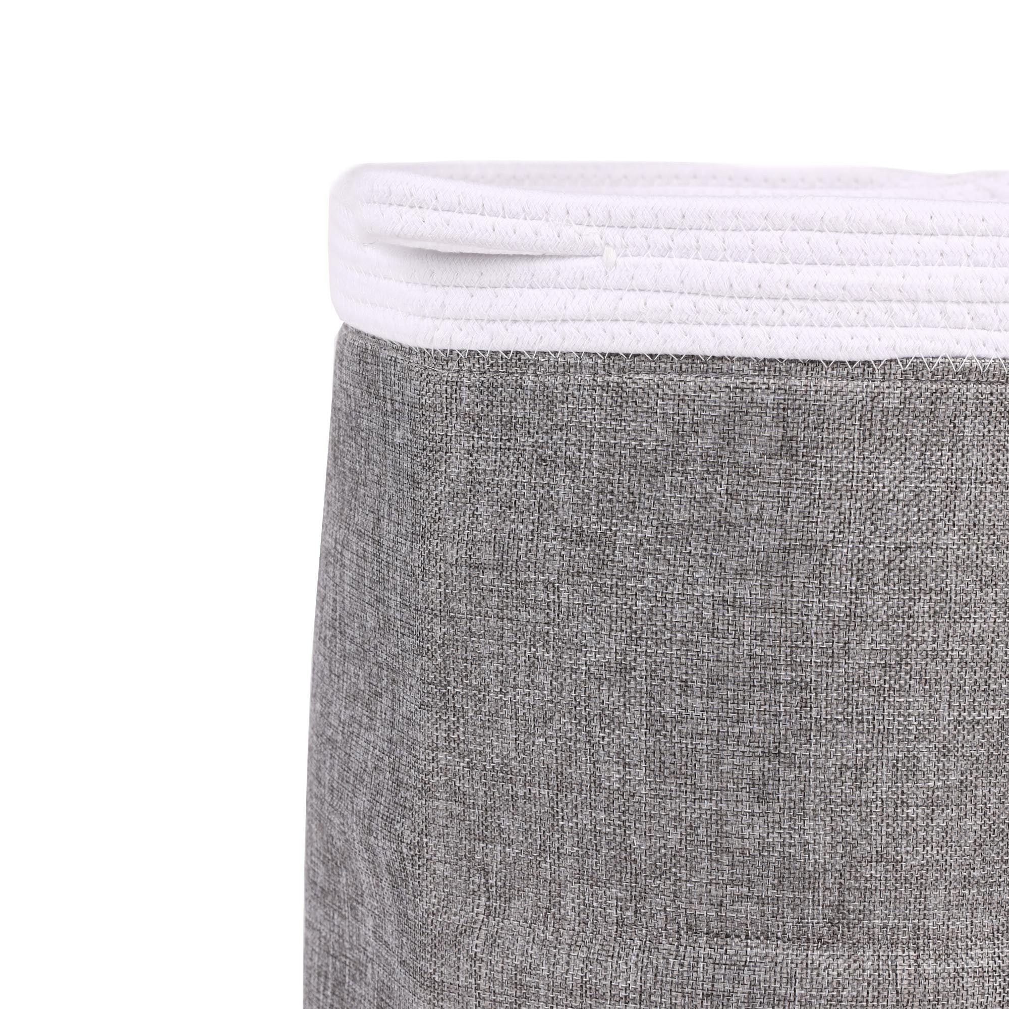 Kicks & Crawl Going Grey Storage Nest-Multipurpose Storage Bag-Closet Organizer, Nursery Bin, Bath Basket & Toy Storage-Durable-Grey & White - Image 3