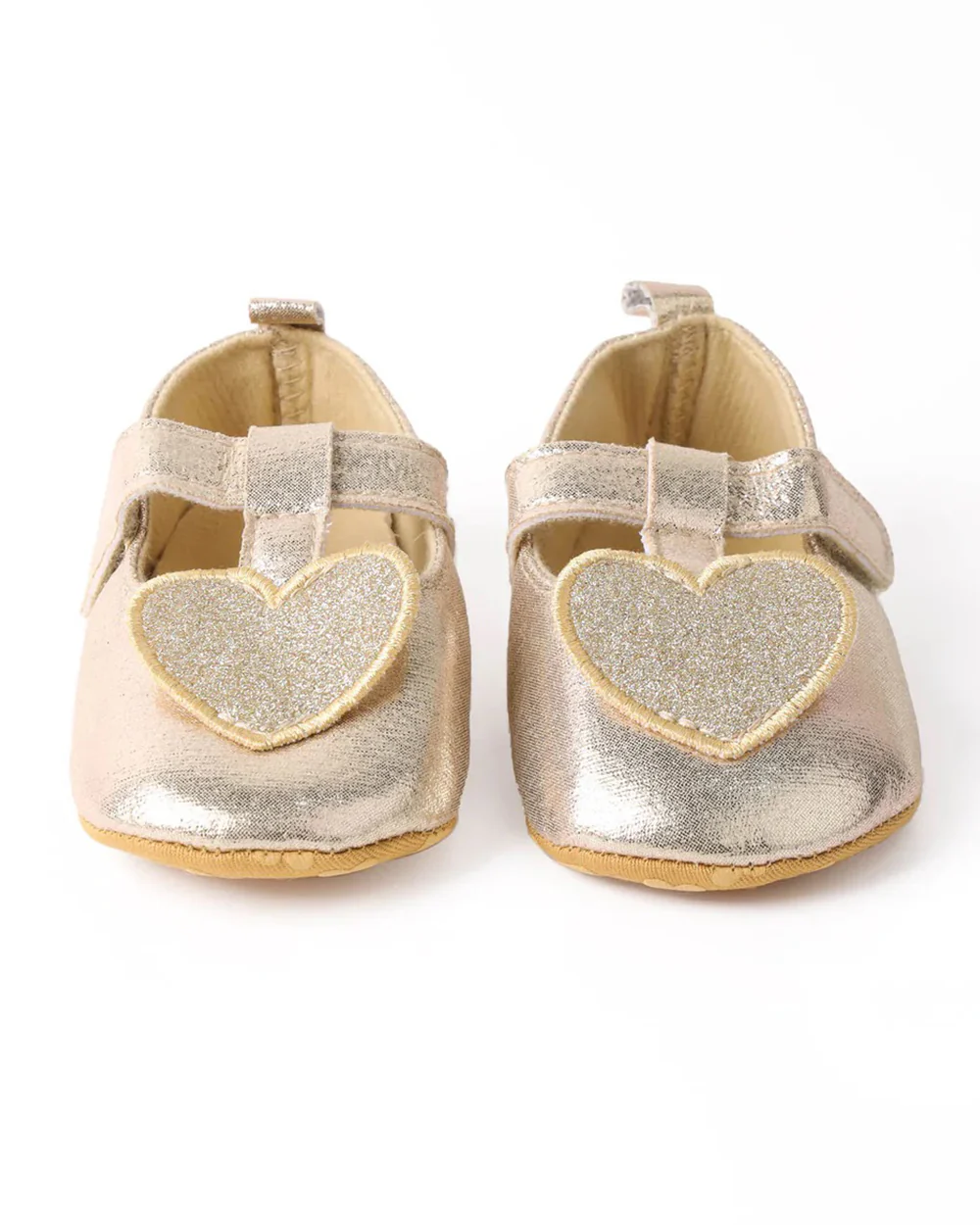 Kicks & Crawl Golden Hearts Velcro Bellies-For Infants - Image 2