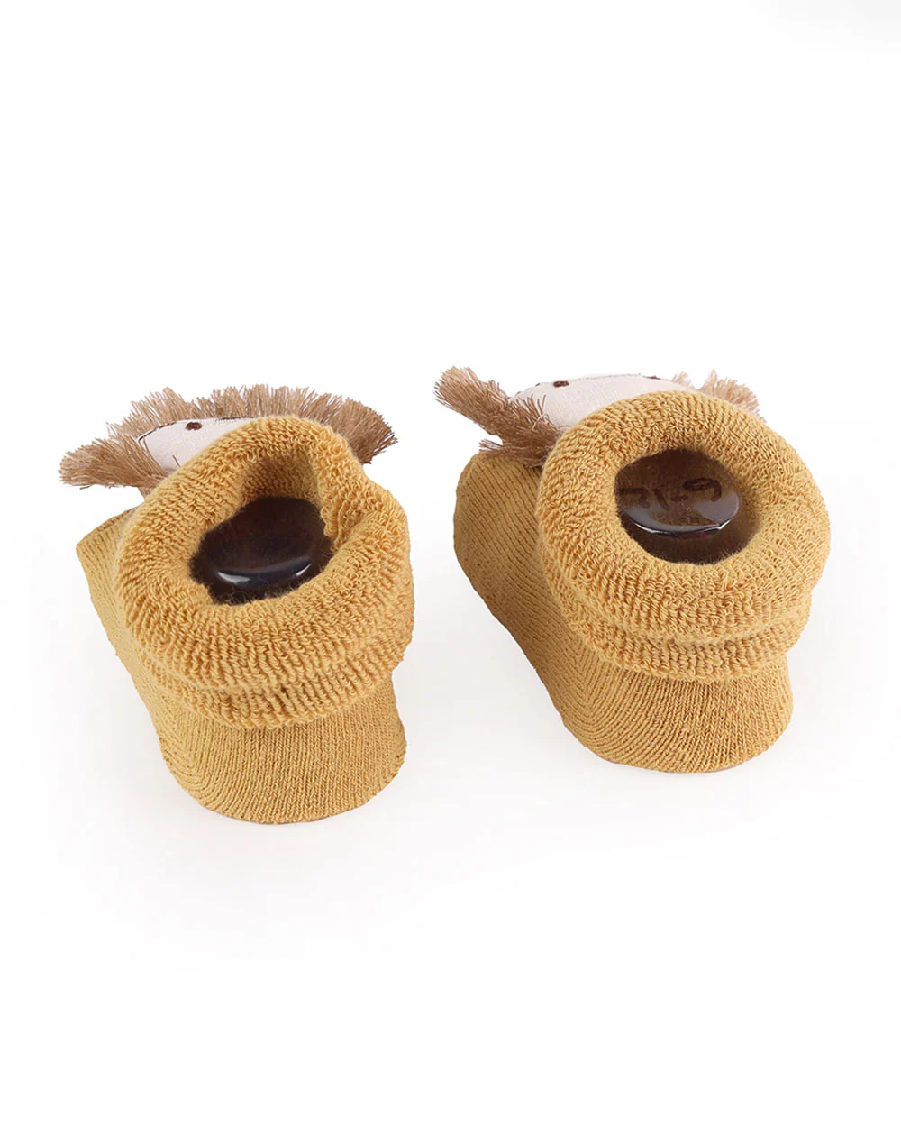 Kicks & Crawl Grey & Tan Socks-Star Lion-Cotton & Polyester-Pack of 2-For Infants - Image 3