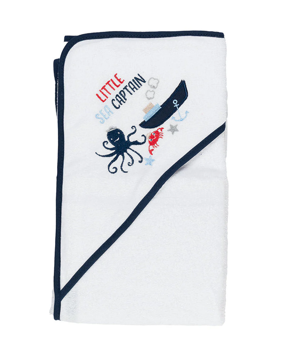 Kicks & Crawl Hooded Baby Bath Towel Set-With 5 Wash Cloths-Cotton-Baby Caption - Image 4