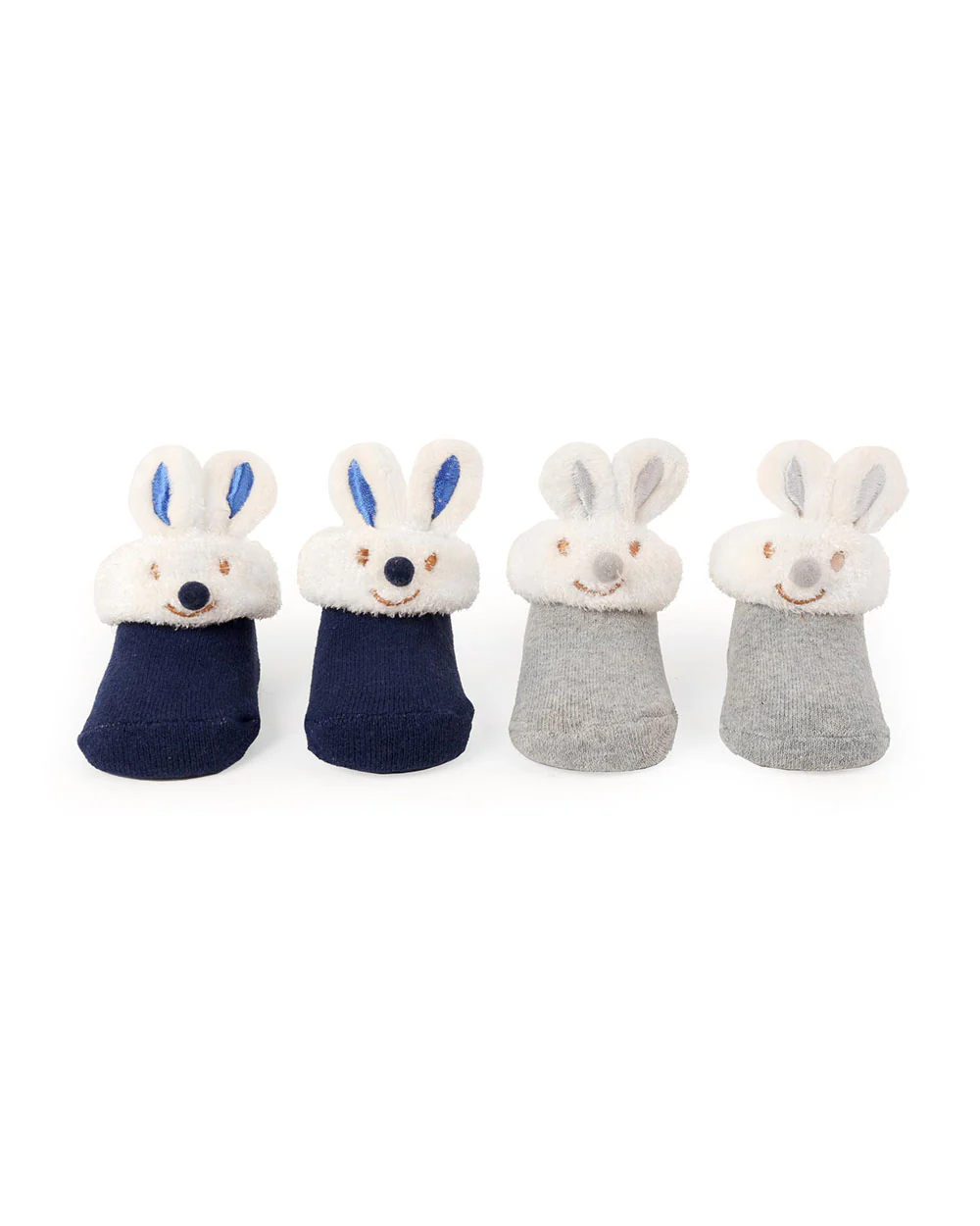 Kicks & Crawl Navy Blue Socks-Bunny Friends-Cotton & Polyester-Pack of 2-For Infants - Image 6
