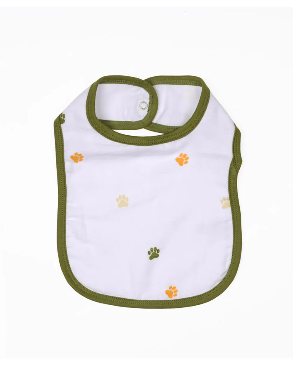 Kicks & Crawl 100% Organic Cotton Round Bib-With Snap Button-Forest Friends-Pack of 2-For Infants - Image 4