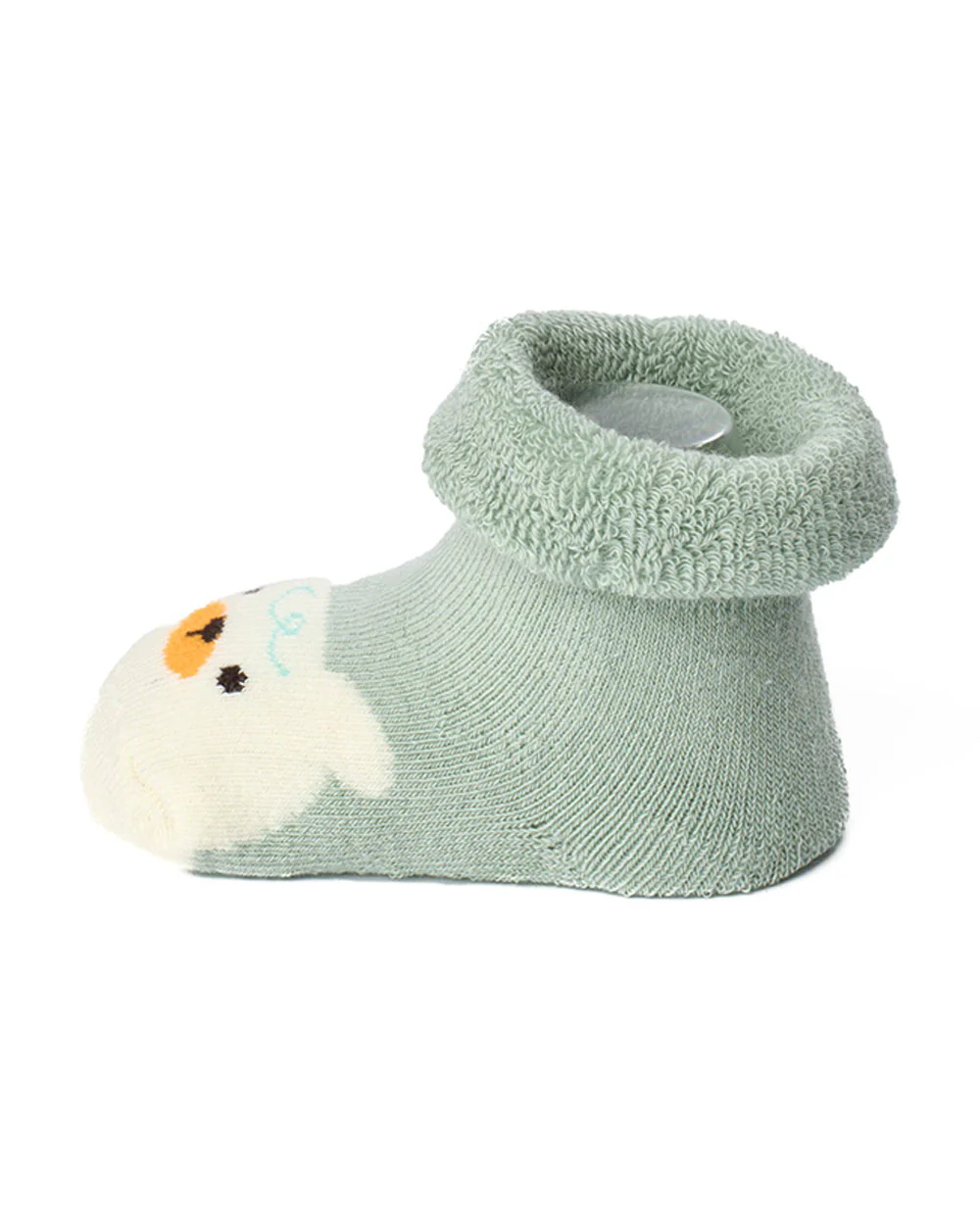 Kicks & Crawl Pastel Green Socks-Paw & Hugs-Cotton & Polyester-Pack of 2-For Infants - Image 5