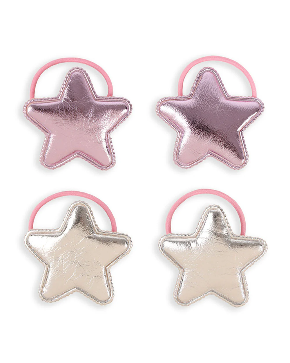 Kicks & Crawl Pastel Pink Rubberbands-Mystic Stars-Rubber-Pack of 4-For Infants - Image 2