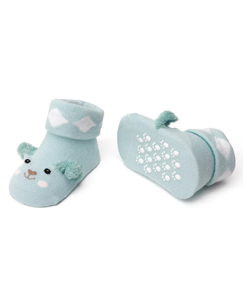 Kicks & Crawl Pink & Mint Adorable Animal Socks-Cotton & Polyester-Pack of 2-For Infants - Image 4