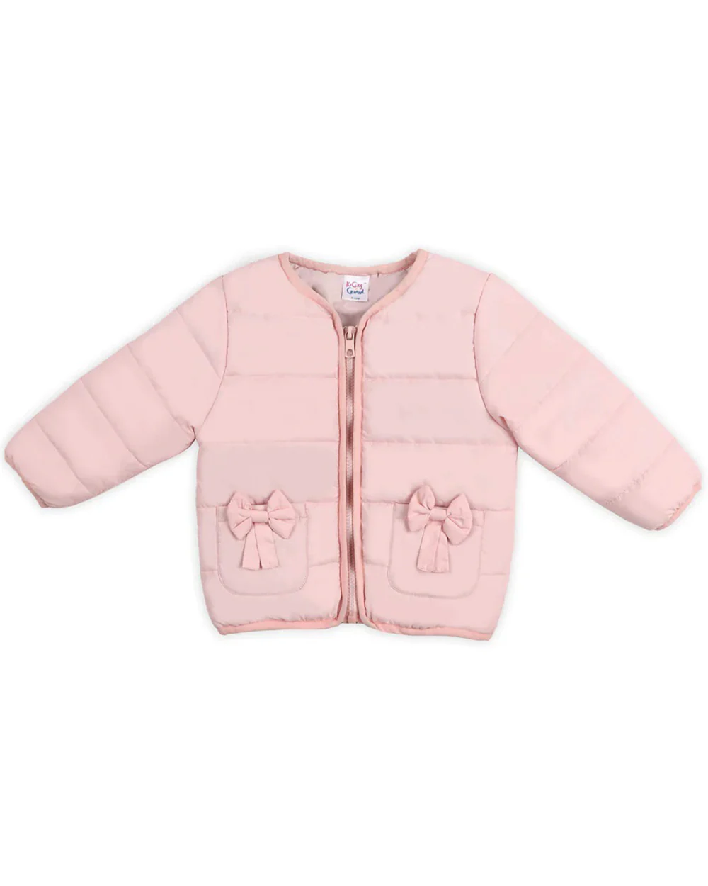 Kicks & Crawl Pink Baby Bow Jacket-Cotton Blend-For Infants