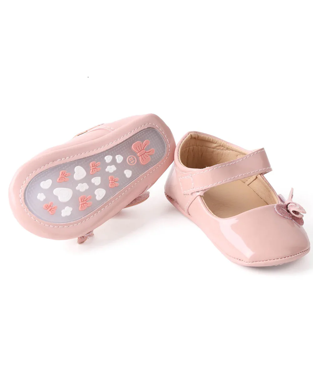 Kicks & Crawl Pink Baby bow Velcro Sandals-For Infants - Image 3