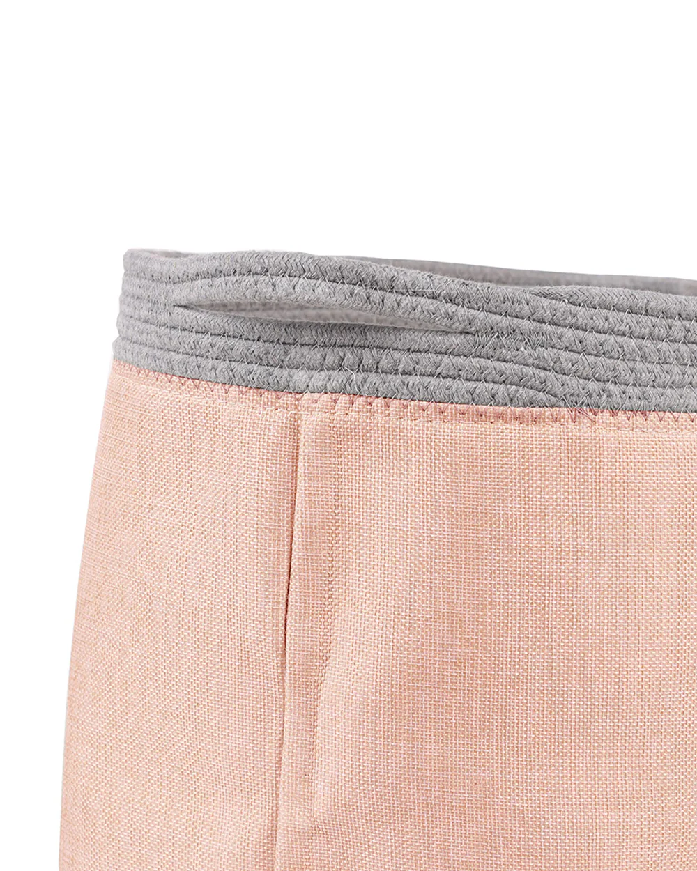 Kicks & Crawl Pink Storage Nest-Multipurpose Storage Bag-Closet Organizer, Nursery Bin, Bath Basket & Toy Storage-Durable-Pink & Grey - Image 2