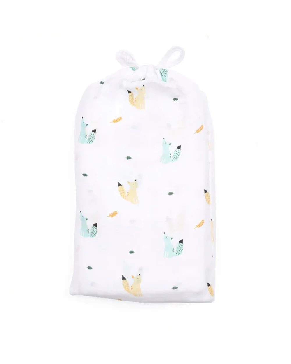 Kicks & Crawl Reversible Friendly Squirrel Baby Blanket-GOTS Certified Organic Cotton-For Infants - Image 4