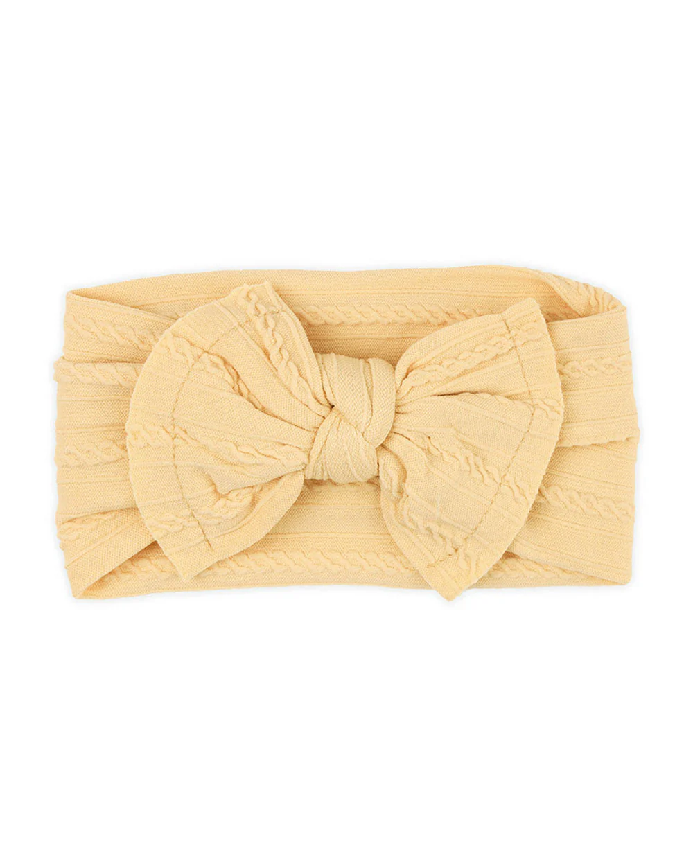 Kicks & Crawl Tan & Yellow Headbands-Creamy Dreamy-Cotton Blend-Pack of 2-For Infants - Image 4