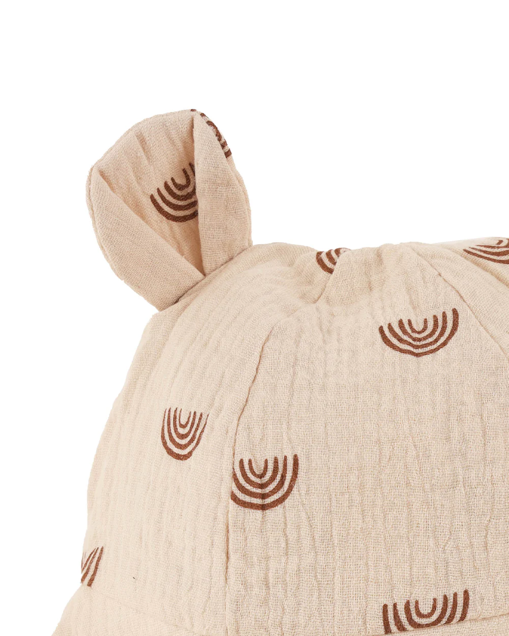 Kicks & Crawl Beige Bucket Hat-Bunny-Cotton-For Infants - Image 2