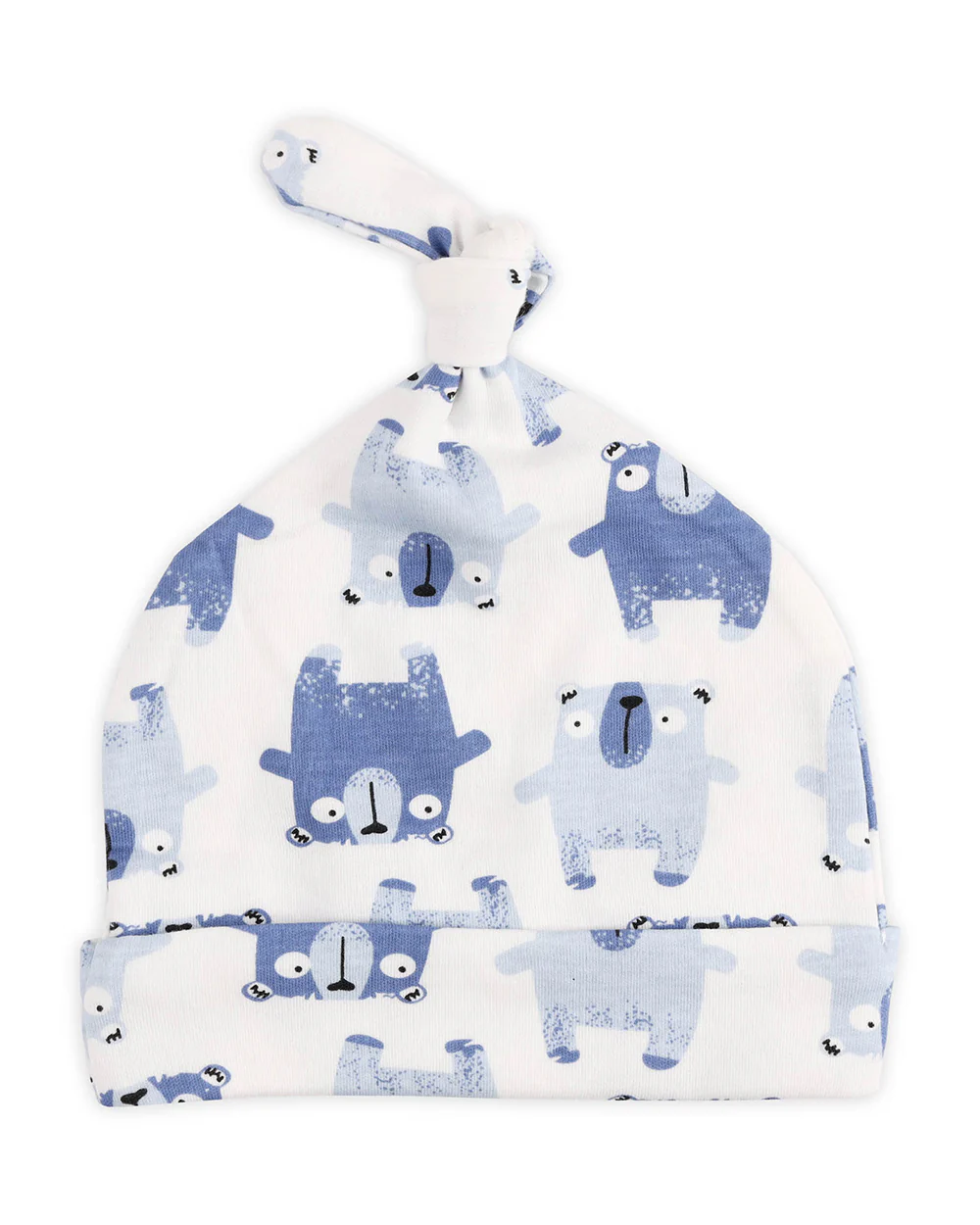 Kicks & Crawl Blue & Grey Caps-Baby Bear-Cotton-Pack of 3-For Infants - Image 3