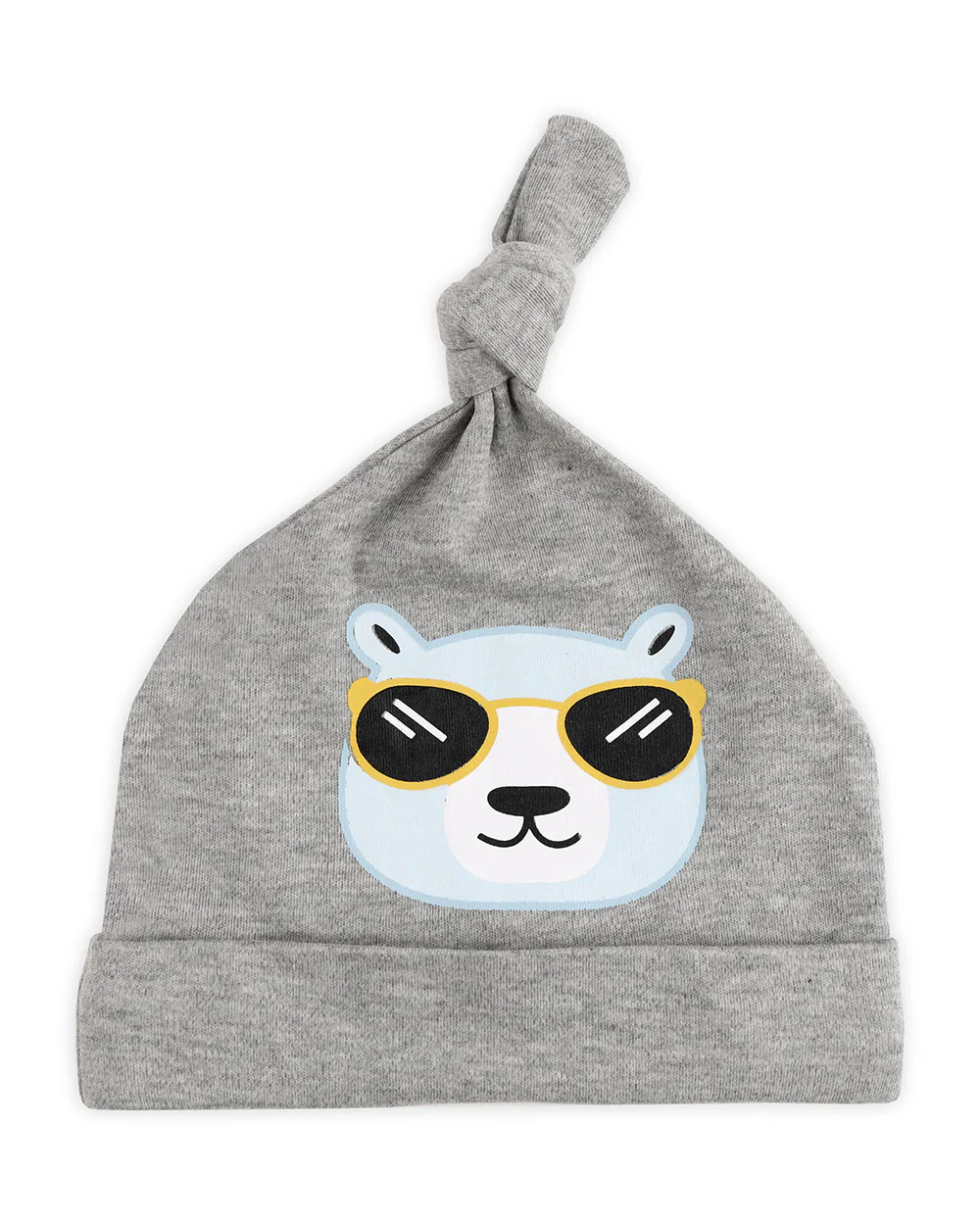 Kicks & Crawl Blue & Grey Caps-Baby Bear-Cotton-Pack of 3-For Infants - Image 4