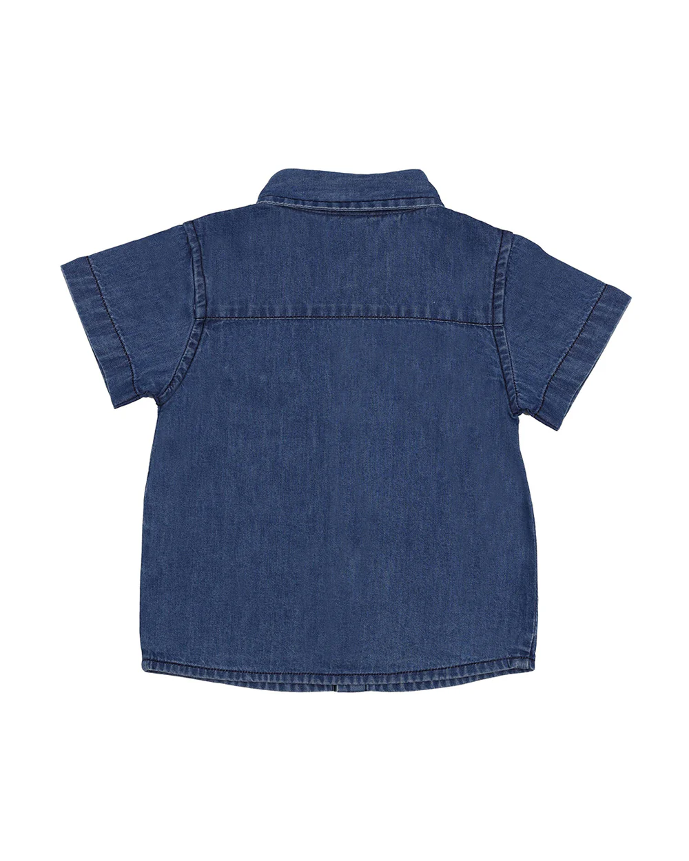 Kicks & Crawl Blue Shirt-Solid-Denim-For Infants - Image 3