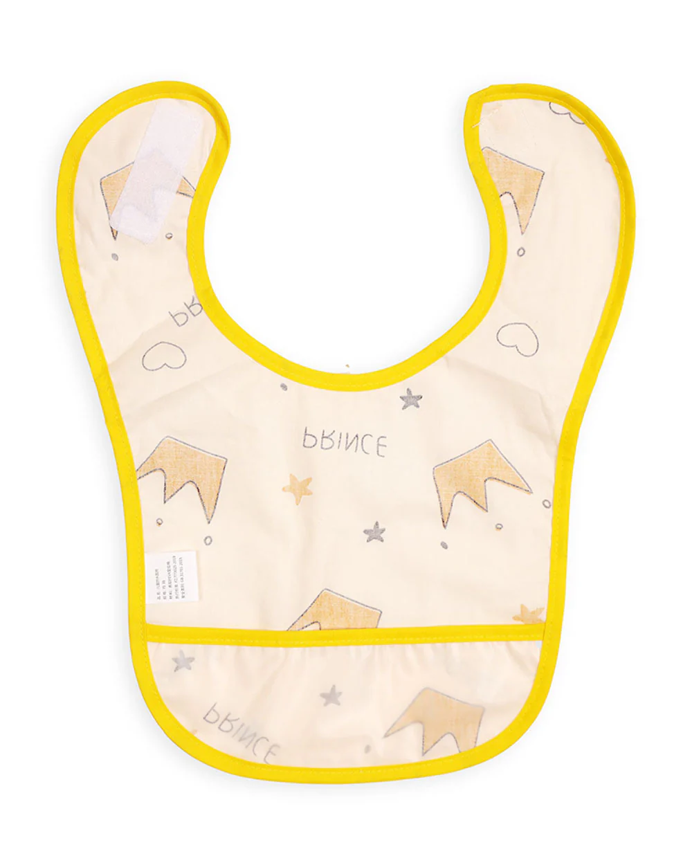 Kicks & Crawl Boys N Drool Reusable Plastic Bibs-Pack of 3 - Velcro Closure with Food Catching Pouch - For Infants - Image 5