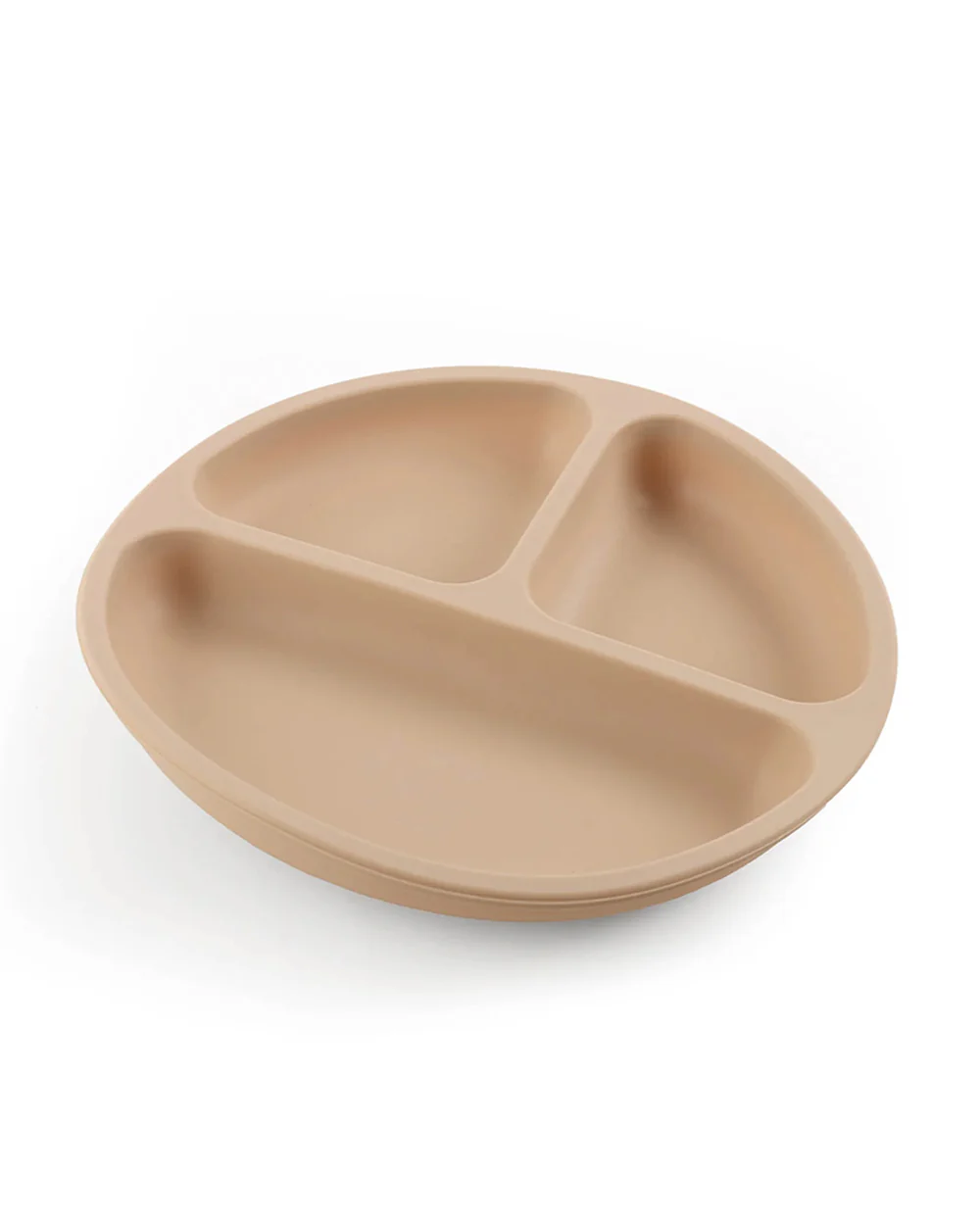 Kicks & Crawl Cream MunchMate Silicone Meal Set-8 Pieces-Suction Base & Divided Sections-Beige - Image 4