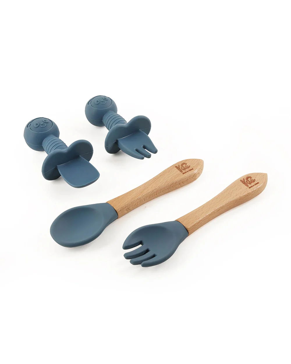 Kicks & Crawl Blue MunchMate Silicone Meal Set-8 Pieces-Suction Base & Divided Sections-Cobalt Blue - Image 3