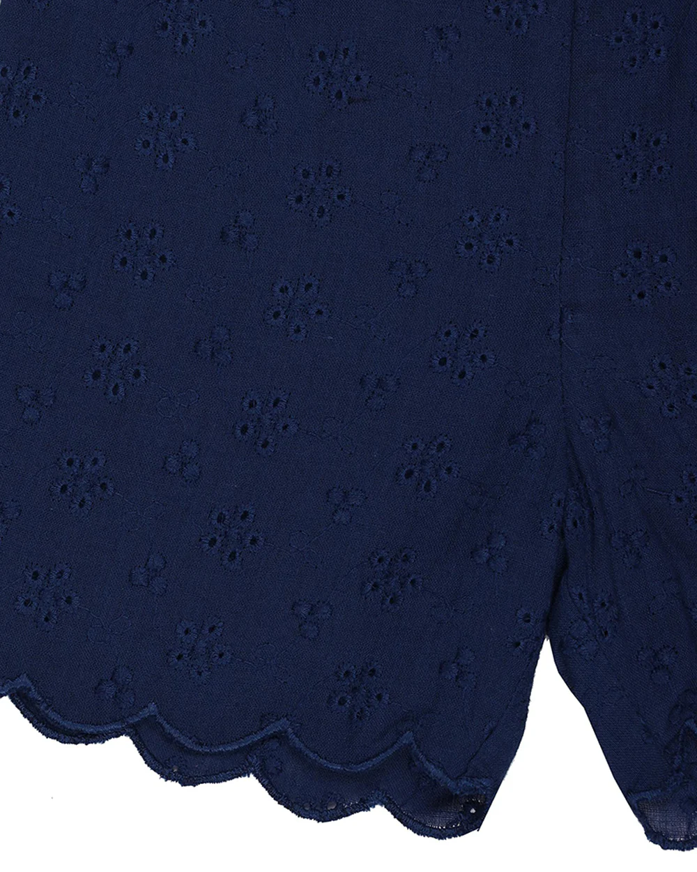 Kicks & Crawl Navy Blue Shorts-Solid-Cotton-For Infants - Image 2