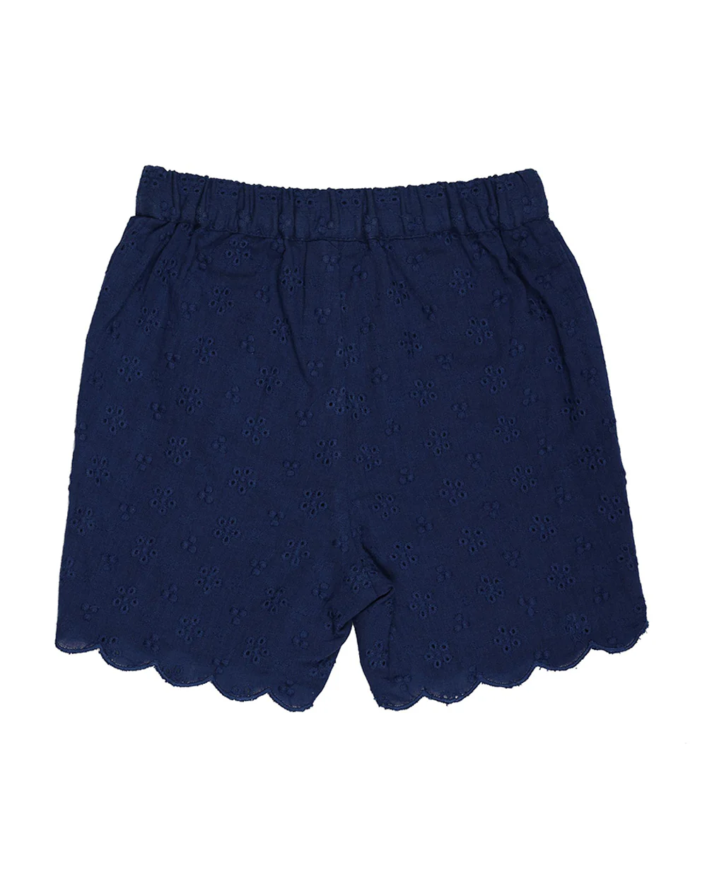 Kicks & Crawl Navy Blue Shorts-Solid-Cotton-For Infants - Image 3