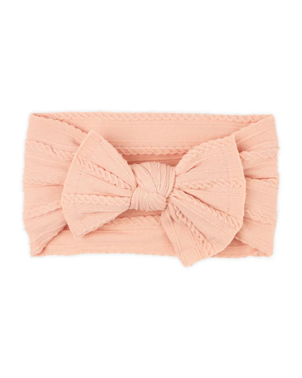 Kicks & Crawl Peach & Peach Pink Headband-Solid-Cotton Blend-Pack of 2-For Infants - Image 3