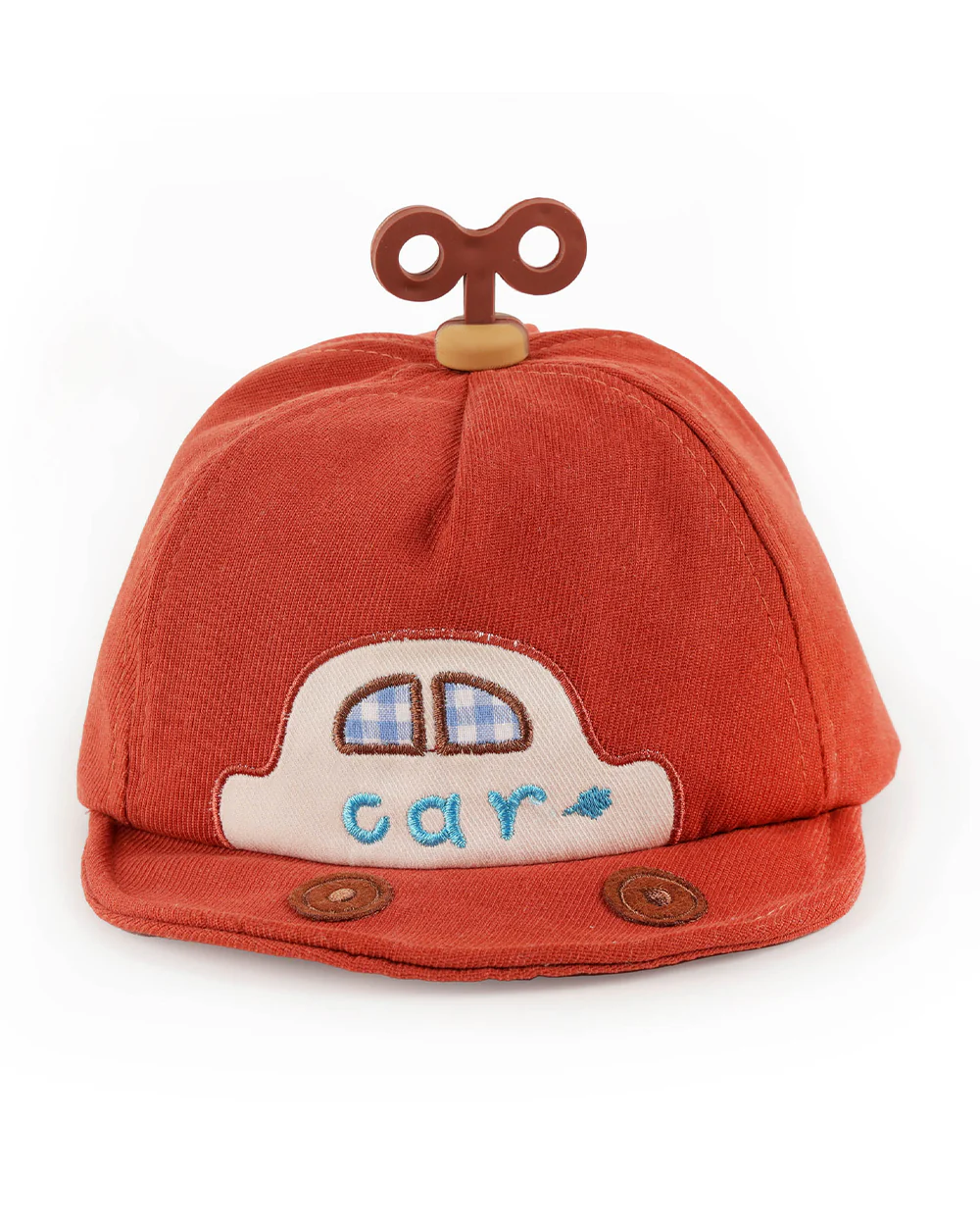 Kicks & Crawl Red Hat-Vroom Car-Cotton-For Infants - Image 3