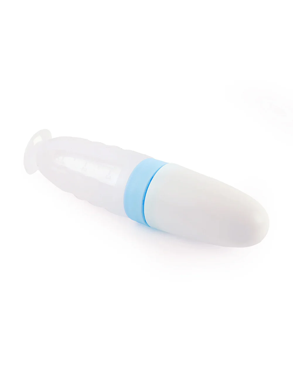 Kicks & Crawl Baby Squeeze Bottle Feeder-BPA Free-100% Food-Grade Silicone-0 to 100 ml-With Spoon Feeder Tip-Blue - Image 3
