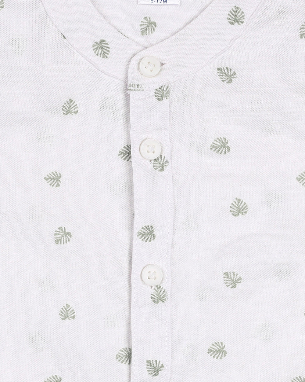 Kicks & Crawl White & Olive Shirt & Shorts-Outdoor Buddy-Cotton-For Infants - Image 5
