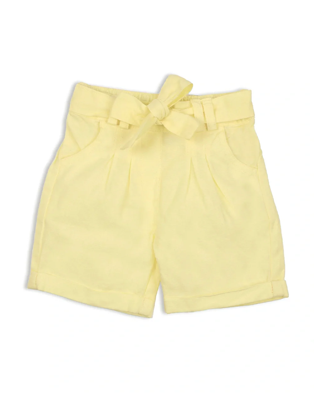 Kicks & Crawl Yellow Shorts-Hello Yellow-Cotton-For Infants - Image 2