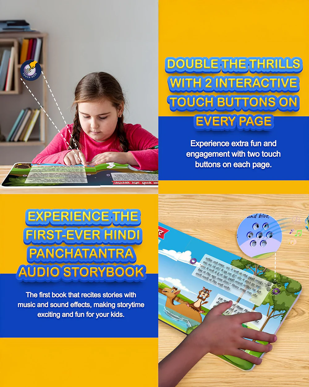 Kiddale Panchatantra Tales Sound Book-8 Engaging Musical Hindi Tales-Learning & Educational Toys-36M+ - Image 5
