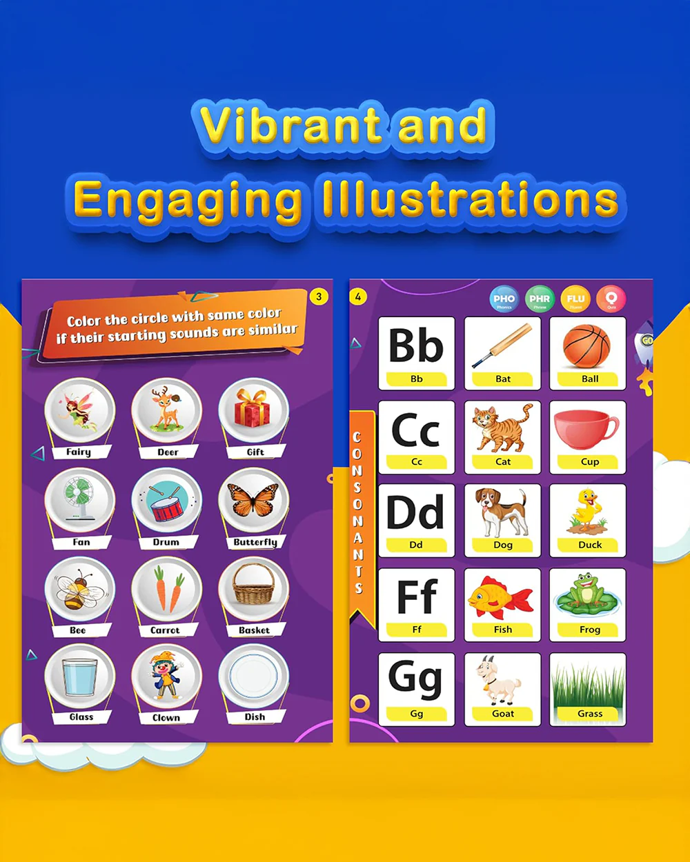 Kiddale Phonics For The Little One Musical Sound Book With Touch & Play & Rhymes-Learning & Educational Toys-36M+ - Image 3