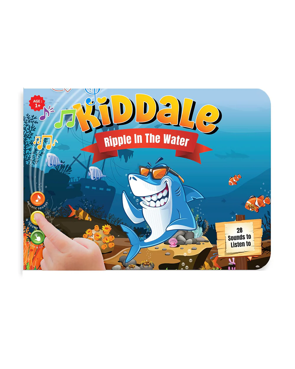 Kiddale Ripple In The Water Sound Book-16 Ocean Related Rhymes-Learning & Educational Toys-12M+