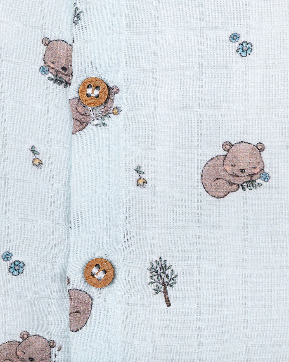 Kiddie Bunch Koala Jhabla-Full Print-Muslin-For Infants - Image 2