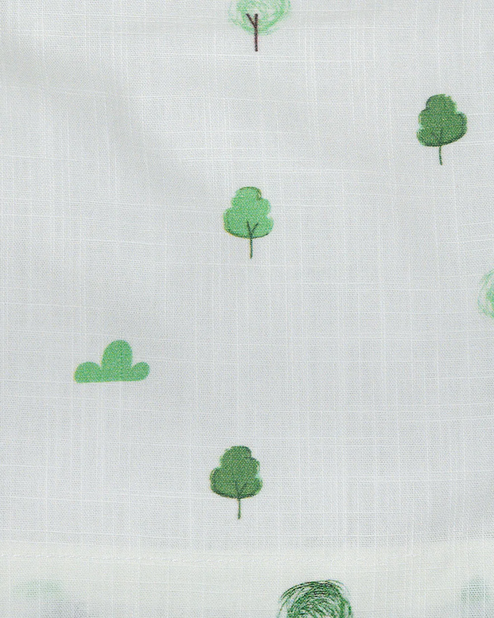 Kiddie Bunch White Shorts-Full Print-Green Grove-Cotton-For Infants - Image 3