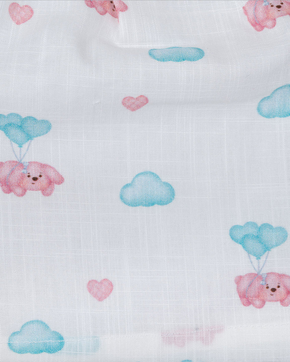 Kiddie Bunch White Shorts-Half Print-Flyin Pup-Cotton-For Infants - Image 3