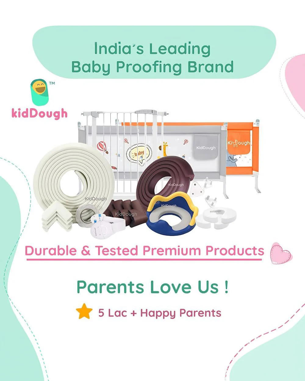 KidDough Edge Guard Strip and Corner Edge Guards-Child Proofing-For Sharp Edges of Furniture & Corners-Brown - Image 2