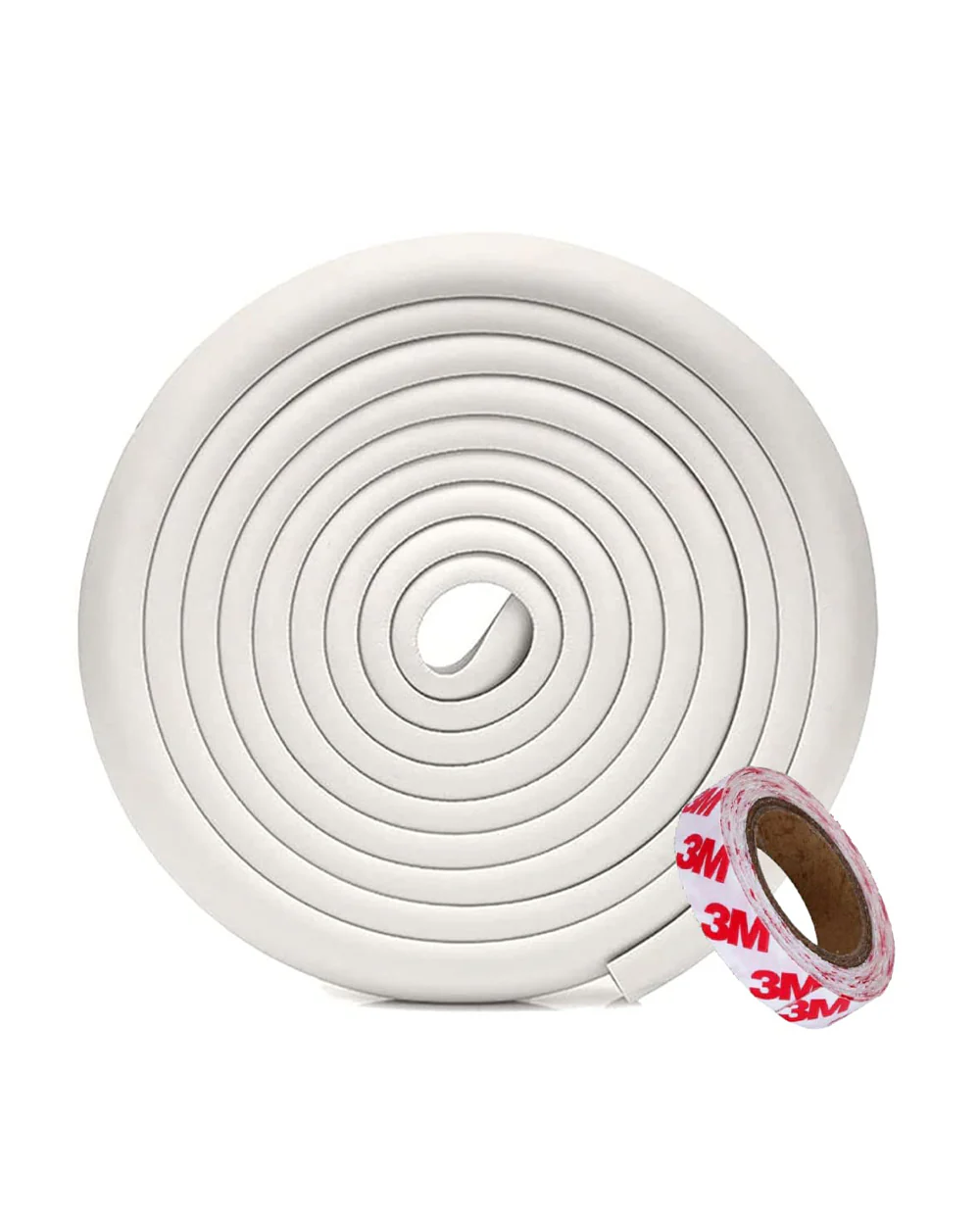 KidDough Edge Guard Strip-Cushioned Protectors-Child Proofing-For Sharp Edges of Furniture & Corners-White-C Shape