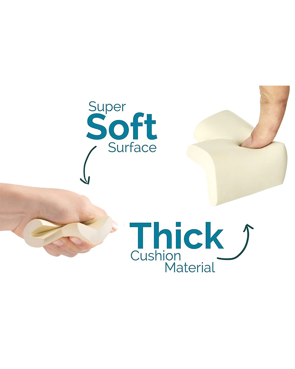 KidDough Furniture and Table Corner Edge Guards-For Baby Proofing-Pre Taped-For Kids-White - Image 5