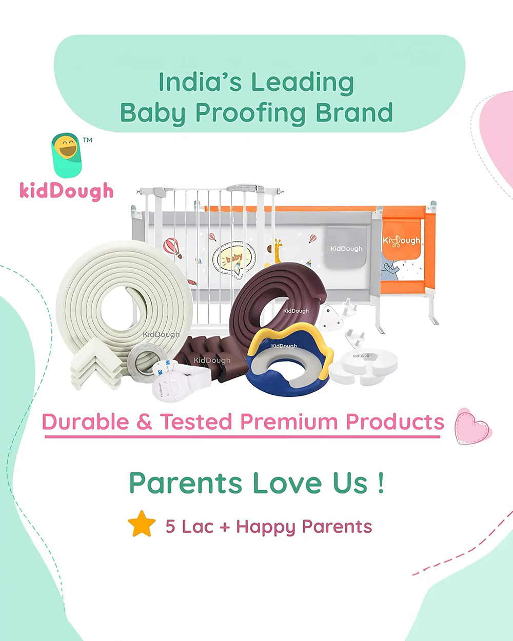KidDough Socket Guards and Electric Plugs Cover-For Baby Proofing & Safety-White - Image 2