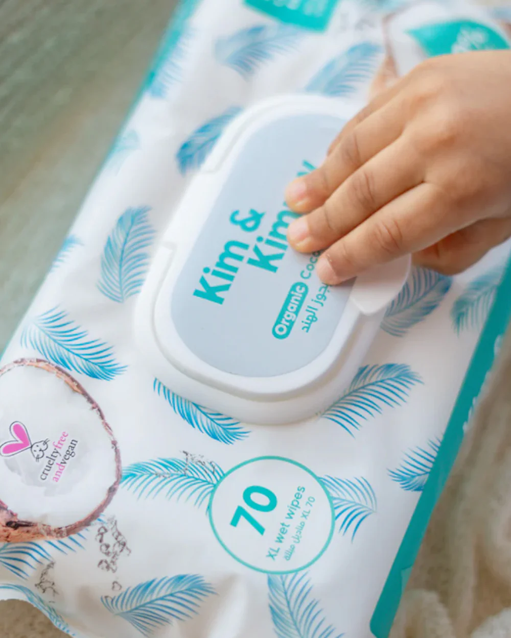 Kim & Kimmy 99% Water Baby Wet Wipes-Organic Coconut - Image 10