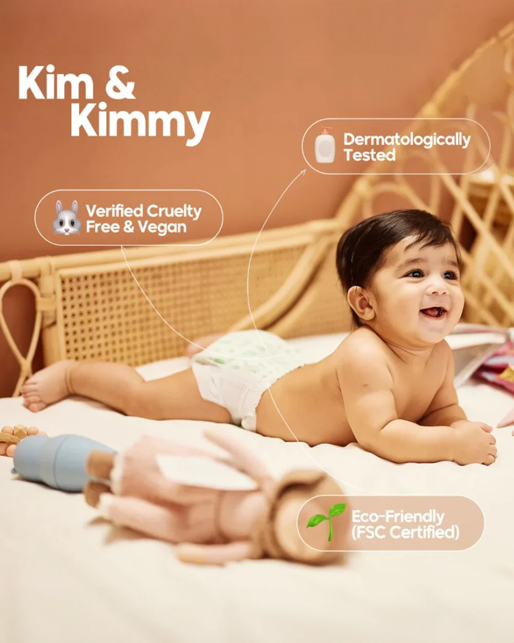 Kim & Kimmy Good Vibes Diaper Pants-Size 6 (15-20Kg)-With Wetness Indicator - Image 6