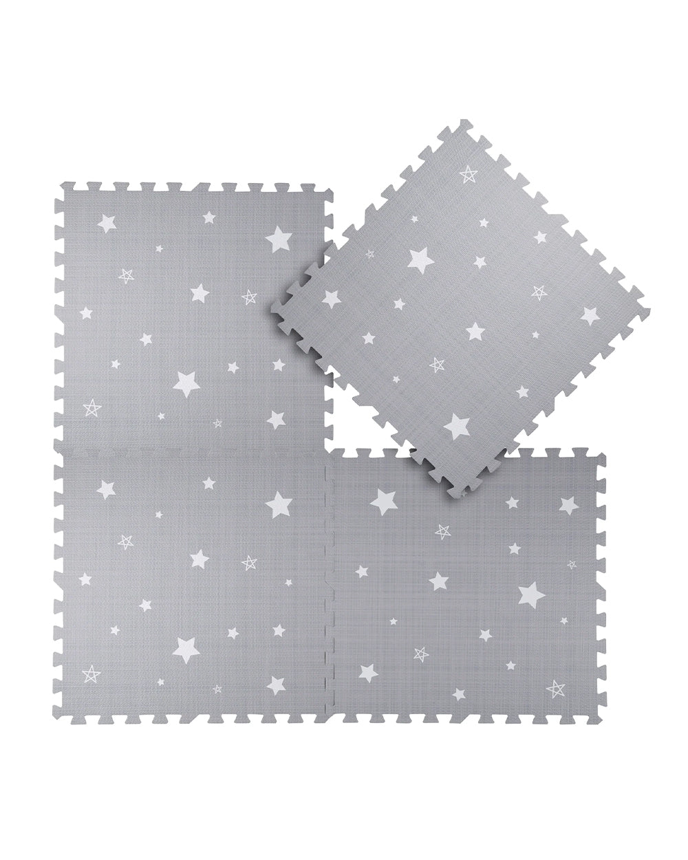 Kind & Me Starry Grey Playmat-Includes 6 Waterproof Foam Tiles-0M+ - Image 3