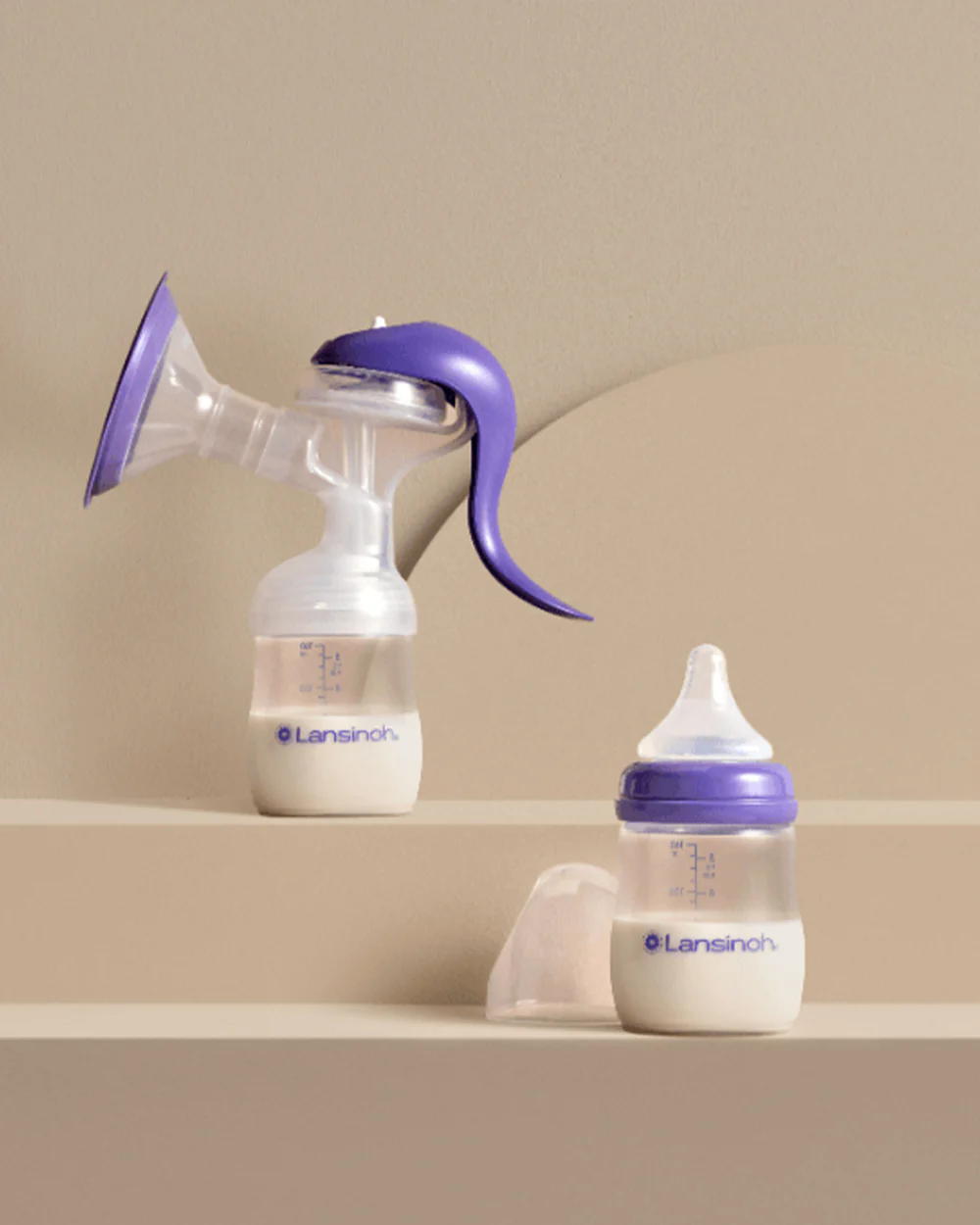 Lansinoh Manual Breast Pump With Dual Suction Mode-BPA Free-Convenient & Portable - Image 7
