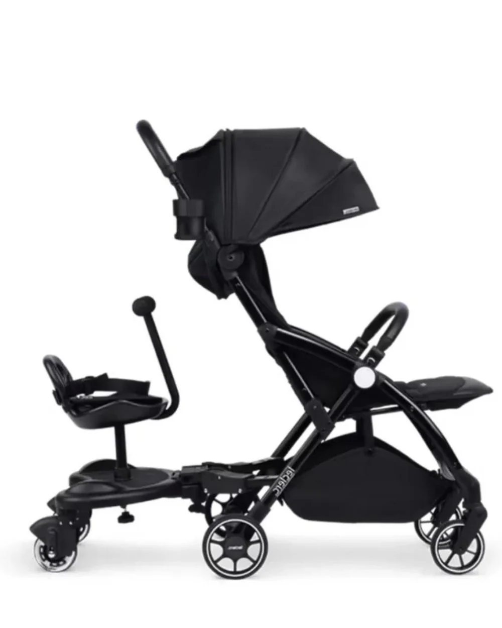 Leclerc Uni Wheeled Board for Strollers-With Adapters-for 2 to 5Y (Upto 25 Kg)-Black