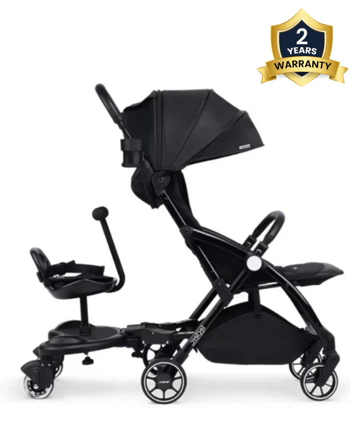 Leclerc Uni Wheeled Board for Strollers-With Adapters-for 2 to 5Y (Upto 25 Kg)-Black - Image 2