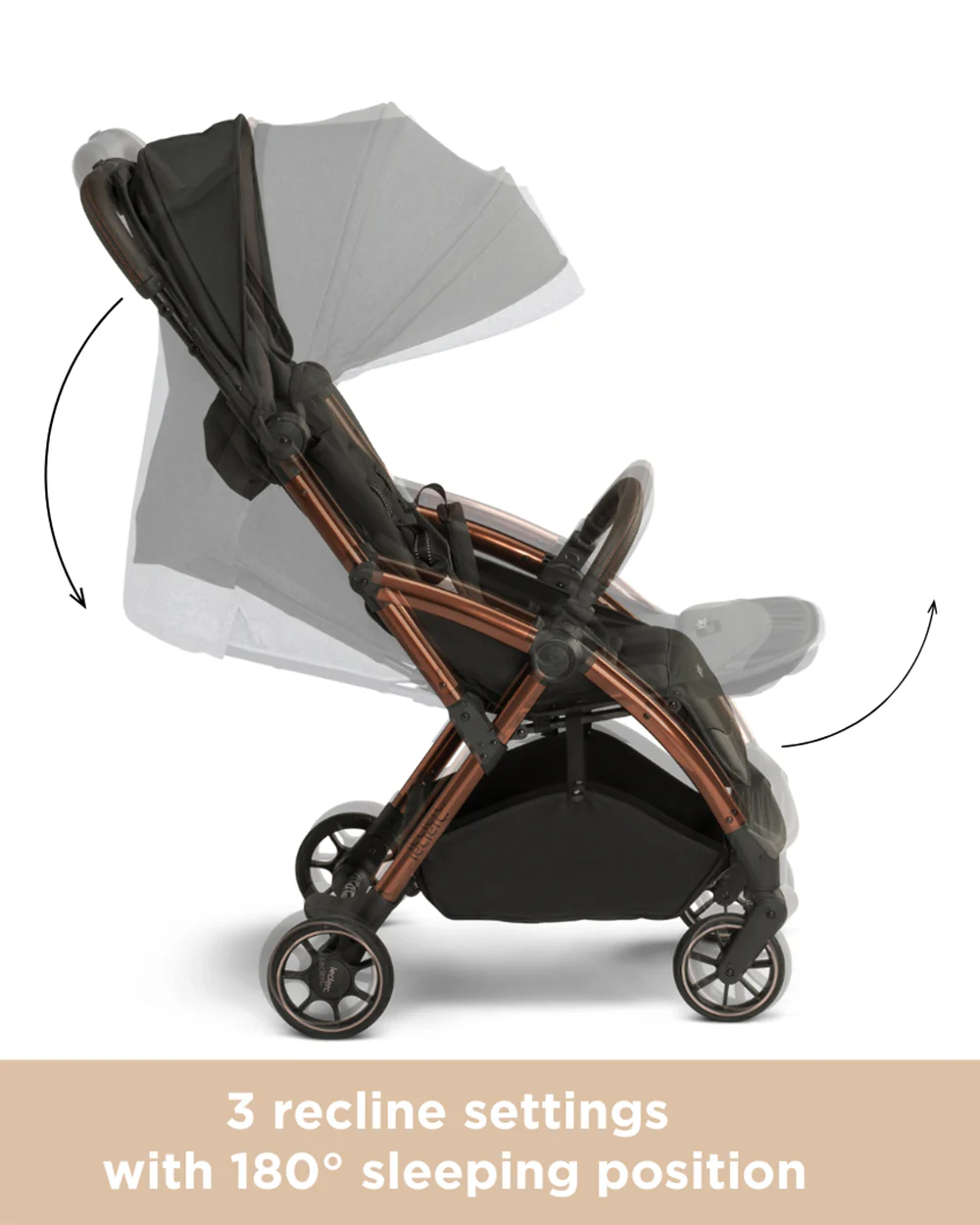 Leclerc Influencer Cabin Friendly Stroller-One Touch Fold-2 Years Warranty-For 6M to 5Y (Upto 22Kg)-Black Brown - Image 7
