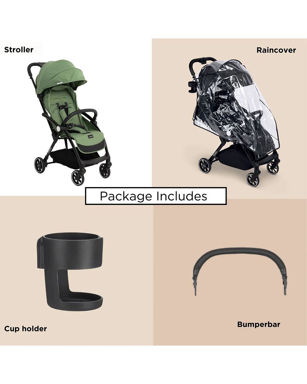 Leclerc Magic Fold Plus Cabin Friendly Stroller-Flat Reclining Seat-One Touch Fold-2 Year Warranty-for 6M to 5Y (Upto 22Kg)-Green - Image 11